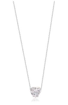 Gabi Rielle好不好, Gabi Rielle | Sterling Silver Heart Cushion Cut CZ Pendant Necklace商品图片 4.5折