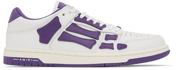 AMIRI | White & Purple Skel Top Low Sneakers商品图片,独家减免邮费
