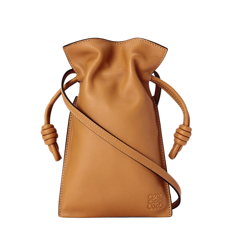 美帕正品, Loewe | 【包税】LOEWE/罗意威 22春夏新款Flamenco Pocket系列 女士暖沙色纳帕小牛皮单肩斜挎手机包0010642742商品图片 额外9.5折, 包邮包税, 额外九五折