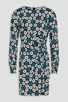 Diane von Furstenberg | Coraline ruched floral-print crepe mini dress,商家THE OUTNET US,价格¥796