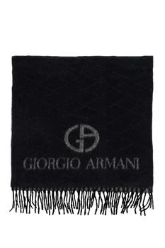 Giorgio Armani | Giorgio Armani Logo Printed Fringed Scarf 4.8折, 独家减免邮费