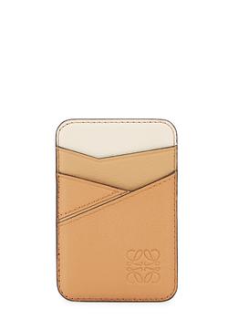 Loewe | Puzzle tri-tone magnetic leather card holder商品图片,