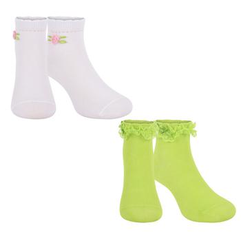 商品Logo socks set in white and green图片