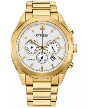 Citizen | Eco-Drive Men's Chronograph Gold-Tone Stainless Steel Bracelet Watch 41mm,商家Macy's,价格¥2057