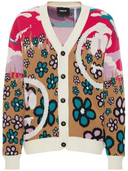 推荐Logo Wool Blend Knitted Cardigan商品