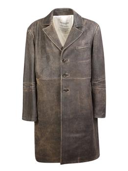 商品Diesel | Diesel Vintage-Finish Buttoned Leather Coat,商家Cettire,价格¥8534图片