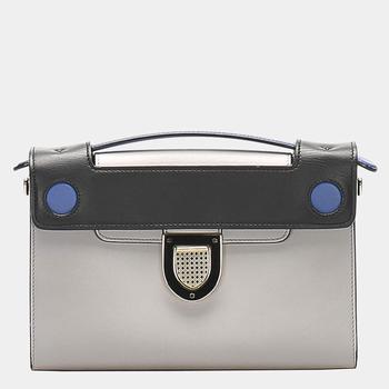 [二手商品] Dior | Dior Black/Grey Diorever Squad Leather Satchel商品图片,9折