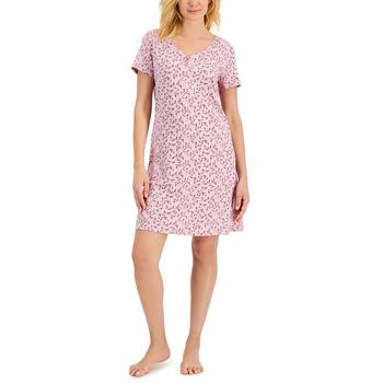 Charter Club | Women's Short Sleeve Cotton Essentials Chemise Nightgown, Created for Macy's商品图片,3.9折