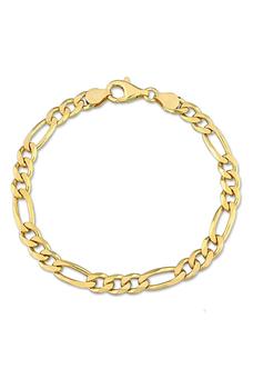 商品18K Gold Plated 5.5mm Figaro Link Chain Bracelet图片