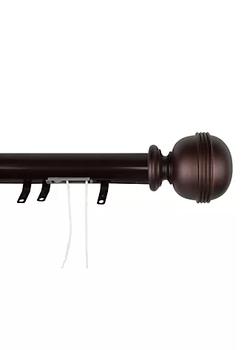 商品Contemporary Home Living | 127.5" Cocoa Brown Decorative Adjustable Traverse Rod with Sliders,商家Belk,价格¥2657图片