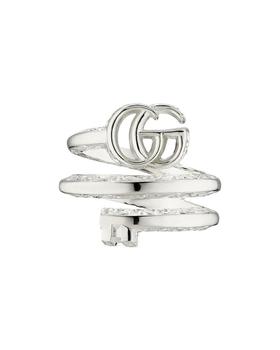 商品Gucci | Silver Marmont Double G Coil Key Ring,商家Bloomingdale's,价格¥2561图片
