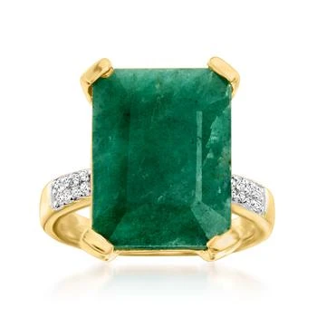 Ross-Simons | Ross-Simons Emerald and . White Topaz Ring in 14kt Gold Over Sterling,商家Premium Outlets,价格¥1148