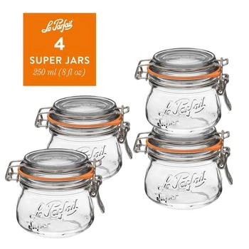 Le Parfait | Le Parfait Super Jars 250ML (8OZ) / SET OF 4,商家Verishop,价格¥310