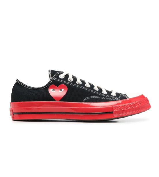 Comme des Garcons | COMME DES GARCONS 男士黑色帆布运动鞋 P1K1231-BLACK商品图片,独家减免邮费