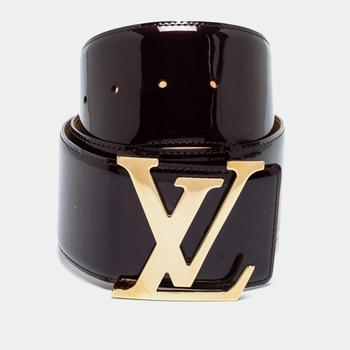 推荐Louis Vuitton Amarante Vernis Leather LV Initiales Waist Belt 75 CM商品