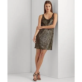 Ralph Lauren | Women's Sequined Sleeveless Cocktail Dress,商家Macy's,价格¥849
