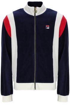 Fila | Fila Floyd Velour Track Jacket - Fila Navy/Egret/Fila Red商品图片,满$175享9折, 满折