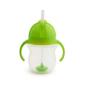 商品Munchkin | Any Angle Click Lock Weighted Straw Trainer Cup, Green, 7oz,商家Macy's,价格¥108图片