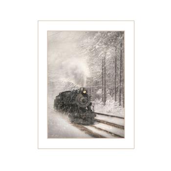 商品Trendy Décor 4U | Snowy Locomotive by Lori Deiter, Ready to hang Framed Print, White Frame, 14" x 18",商家Macy's,价格¥695图片