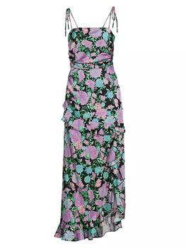 Wayf | Wayf Asymmetric Floral Midi-Dress 3.7折