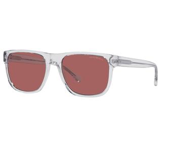 Emporio Armani | Dark Violet Rectangular Mens Sunglasses EA4163 588269 56商品图片,3.3折