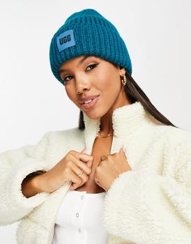 ugg帽子, UGG | UGG rib knit beanie in teal商品图片 5.5折