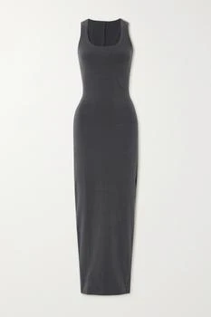 SKIMS | New Vintage 大圆领长连衣裙（颜色：ash）,商家NET-A-PORTER,价格¥670