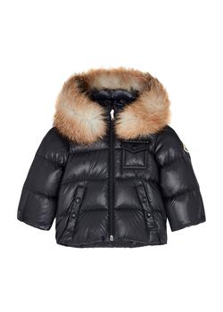 moncler kids, Moncler | KIDS K2 navy fur-trimmed quilted shell jacket (12 months-3 years)商品图片 
