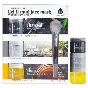 PURSONIC | 3 Pack Facial Therapy Mud Face Mask With Mask Applicator,商家Verishop,价格¥152