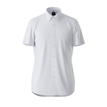 Hugo Boss | BOSS - T-HAYS-KENT Light Blue Slim Fit Short Sleeve Shirt 50470103 450商品图片,4.9折