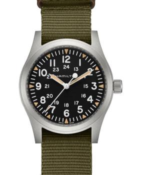 Hamilton | Hamilton Khaki Field Mechanical Black Dial Textile Strap Men's Watch H69529933商品图片,7.2折