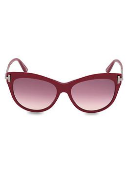 tom ford墨镜评价, Tom Ford | Kira 56MM Cat Eye Sunglasses商品图片 