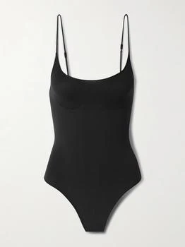 SKIMS | Sheer Seamless 丁字裤式连体衣 （颜色：onyx）,商家NET-A-PORTER,价格¥508
