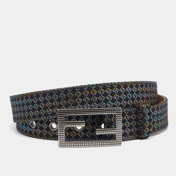 美国芬迪腰带, [二手商品] Fendi | Fendi Multicolor Printed Fabric FF Buckle Belt 95CM商品图片 7.7折, 满1件减$100, 满减