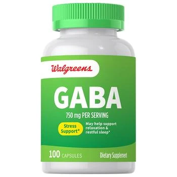 Walgreens | GABA Supplement 750 mg Capsules for Stress Support (100 days),商家Walgreens,价格¥74