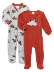 product Baby Boy's 2-Piece Dinosaur Footie Pajamas image