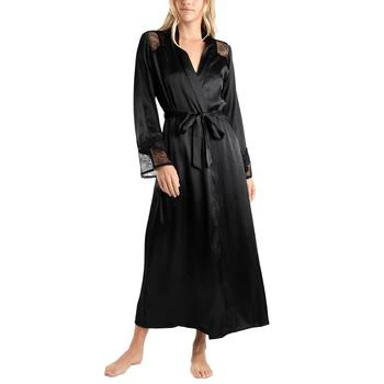Linea Donatella | Women's Enchante Satin Lace-Trim Robe 