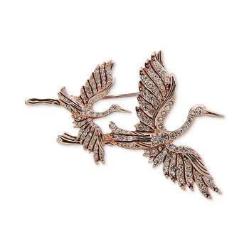 Anne Klein | Pavé Crystal Double Birds In Flight Pin,商家Macy's,价格¥209