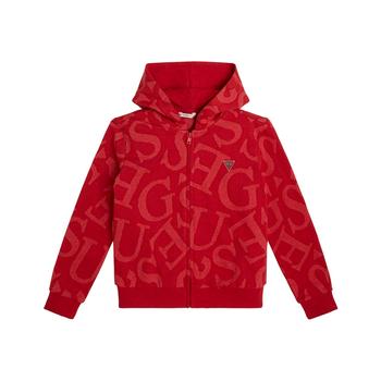 GUESS | Big Boys All Over Print French Terry Zip Up Hoodie商品图片,6折