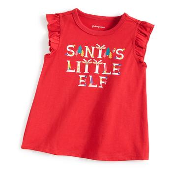 First Impressions | Toddler Girl Santa's Elf Top, Created for Macy's商品图片,