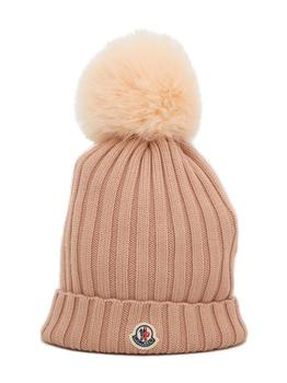 Prana是什么牌子, Moncler | Moncler Logo Patch Pom Pom Beanie商品图片 9.6折