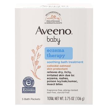 Aveeno | 婴儿湿疹沐浴粉 独立包装 5包商品图片,满$1享7.5折, 满$80享8折, 满折