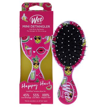 product Mini Detangler Happy Hair Brush - Smiley Pineapple by Wet Brush for Unisex - 1 Pc Hair Brush image