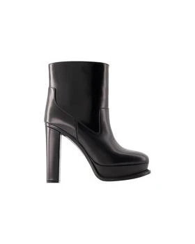 Alexander McQueen | 120 Mm Ankle Boots - Alexander Mcqueen - Leather - Black 8.5折