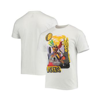lakers评价, NBA Exclusive Collection | Men's NBA x McFlyy White Los Angeles Lakers Identify Artist Series T-shirt商品图片 