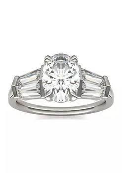 Charles & Colvard | Charles & Colvard 3.26 ct. t.w. Lab Created Oval Moissanite Five Stone Engagement Ring in 14k Gold,商家Belk,价格¥35030