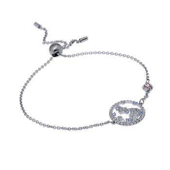 推荐Swarovski Travel Rhodium-Plated And Crystal Charm Bracelet 5530816商品