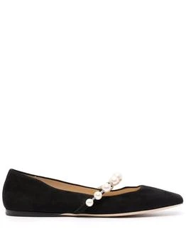 推荐Jimmy Choo Women Suede W/ Pearls Flat商品