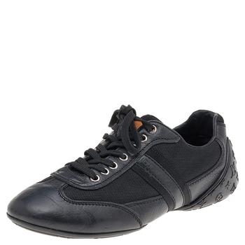lv低帮鞋, [二手商品] Louis Vuitton | Louis Vuitton Black Leather And Nylon Low Top Sneakers Size 38.5商品图片 满1件减$100, 满减