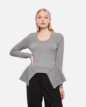 推荐Cashmere sweater with peplum hem商品